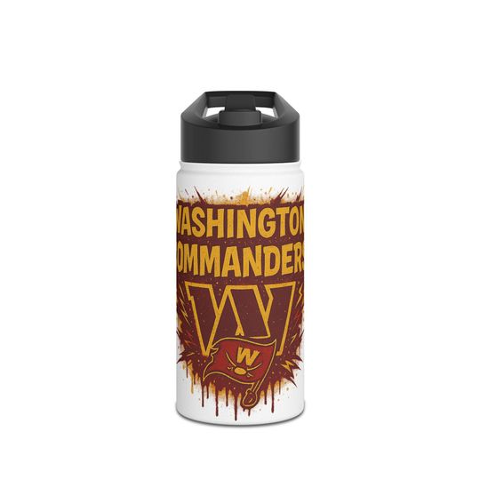 Washington Footabll Team Commanders Stainless Steel Water Bottles Standard Lid