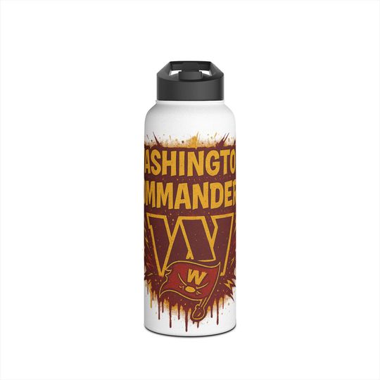 Washington Footabll Team Commanders Stainless Steel Water Bottles Standard Lid