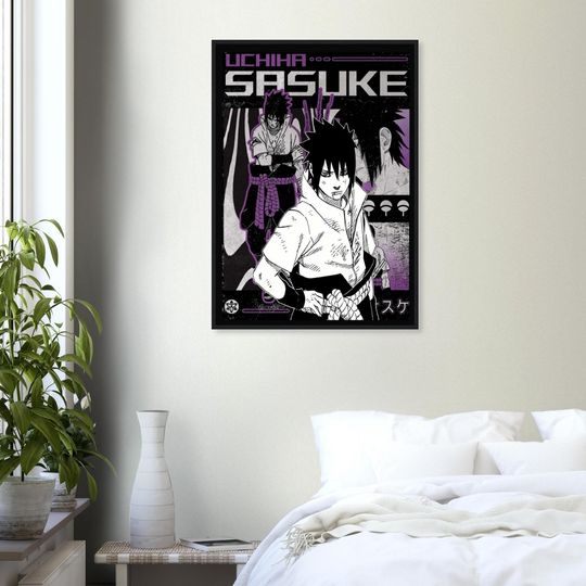 Sasuke Uchiha Art Print | Narutoo Shippuden Wall Decor Anime Poster
