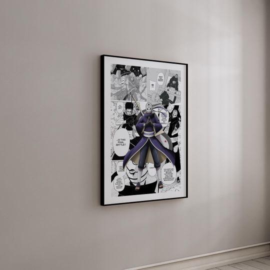 Manga Poster - Obito Uchiha - Curated Manga Panels - Digital Print