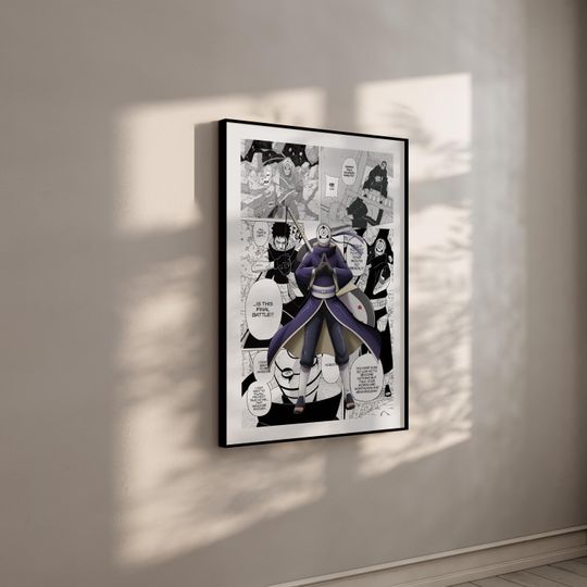 Manga Poster - Obito Uchiha - Curated Manga Panels - Digital Print
