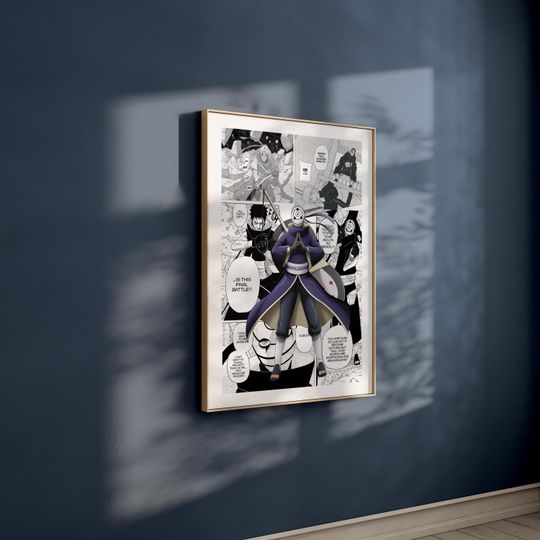 Manga Poster - Obito Uchiha - Curated Manga Panels - Digital Print