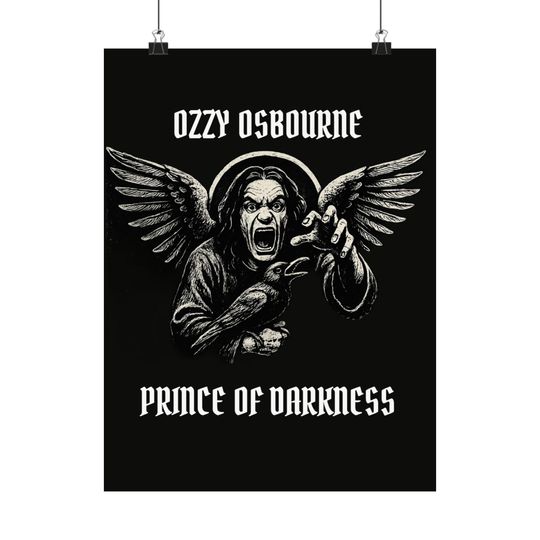 Ozzy Osbourne Vertical Poster, Rock Wall Art, Music Decor, Heavy Metal Gift