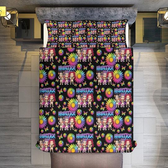 KPOP Demon Hunters 3-Piece Bedding Set- Huntrix