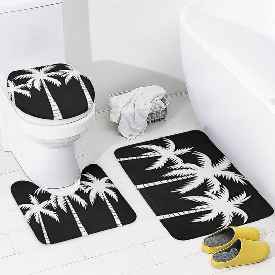 Bedroom Aesthetics Printed Four Piece Bathroom Set Shower Set