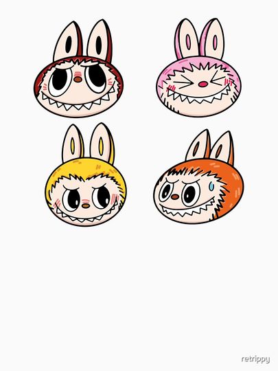 Labubu monster sticker pack Pullover Hoodie