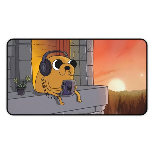 Adventure Time Jake Desk Mat | Cute Jake | Lofi | Aesthetic Mousepad