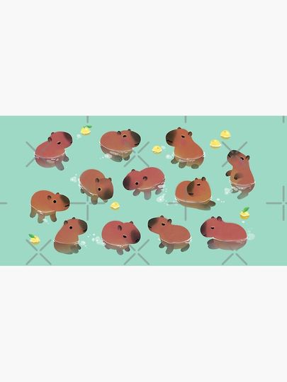 Capybath time Mouse Pad