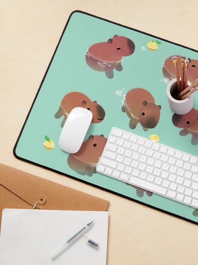 Capybath time Mouse Pad