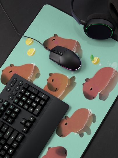 Capybath time Mouse Pad