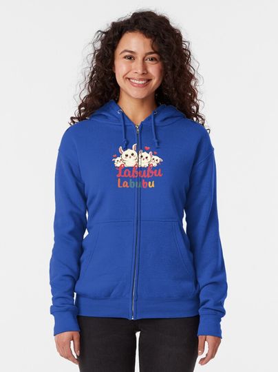 Labubu Love Bunnies Zipped Hoodie