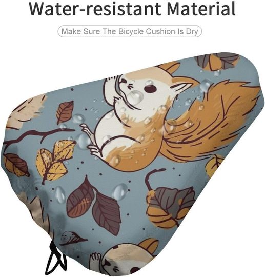 Cute Squirrel Bicycle Saddle Covers Dustproof Bikes Seats Protectors