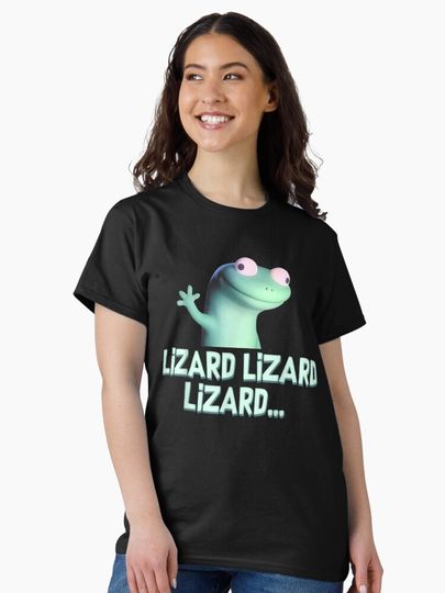 Funny Weirdcore Animal Lizard Lizard Lizard Meme - Derpy Lizard Button  Classic T-Shirt