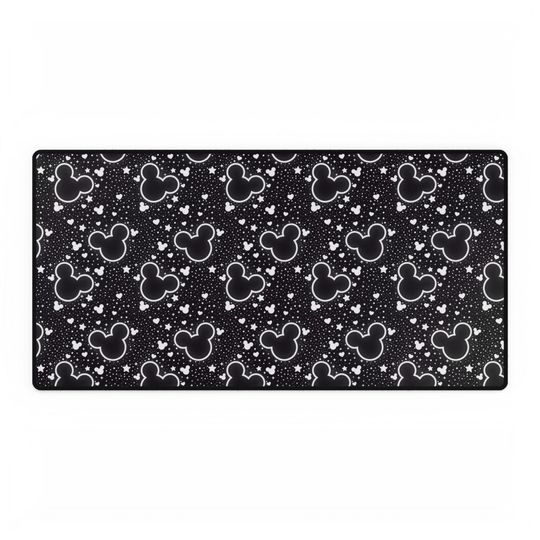 Mouse Inspired Desk Mat / Mouse Ears / Stars / Office Supplies / Computer Desk Pad