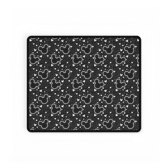 Mouse Inspired Desk Mat / Mouse Ears / Stars / Office Supplies / Computer Desk Pad