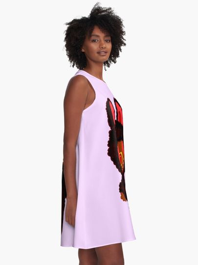 Labubu Black Devil A-Line Dress, Gift for Her