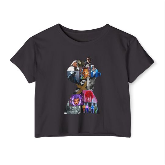Chris Brown crop top, albums world tour Chris Brown crop shirt, Chris Brown shirt