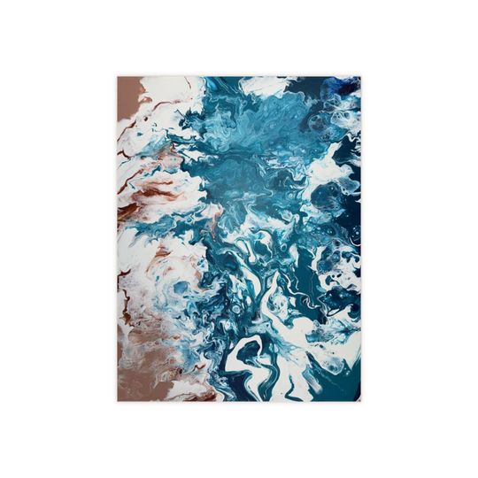 Abstract Ocean-Inspired Ceramic Photo Tile, Ocean Decor, Wall Art