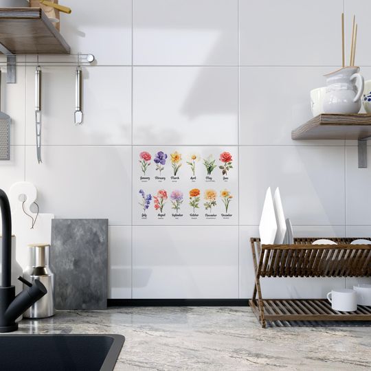 Nature Inspired Ceramic Photo Tile – Spring Flower Decor