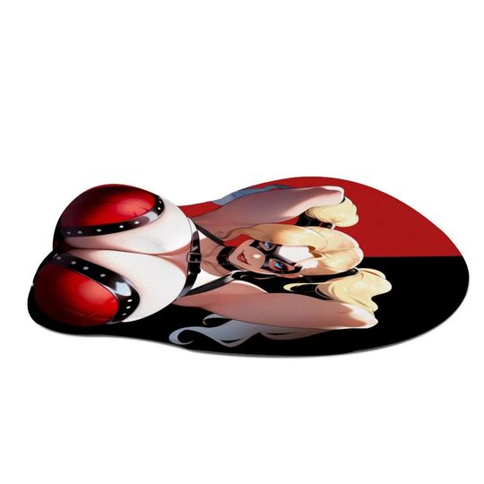 Harley Quinn Inspired Oppai 3D Mouse Pad