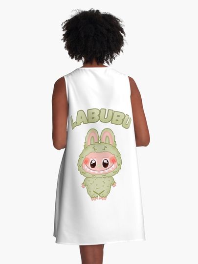 Labubu Green Grape Version 2 A-Line Dress, Gift for Her