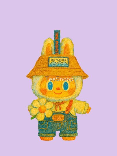 Flower Labubu A-Line Dress, Gift for Her