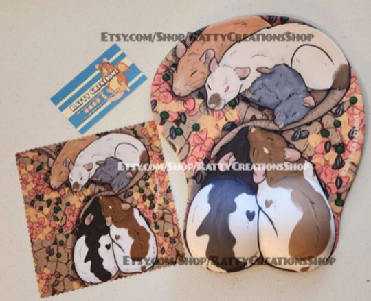 Rat Mousepad padded wrist Rest ergonomic Ratpad Rat Res