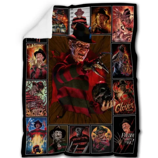 Freddy Krueger Blankets, Nightmare Halloween Blanket, Horror Gifts