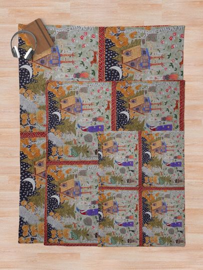Baba Yaga’s Enchanted Forest  Throw Blanket