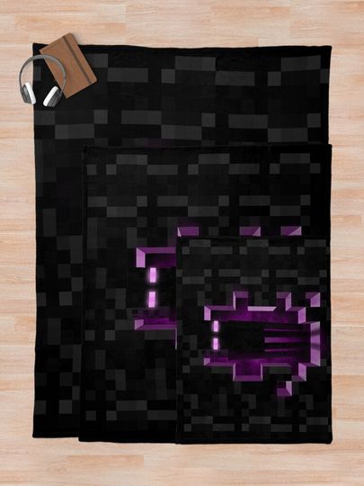 Enderman Minecrafter Enderdragon Throw Blanket