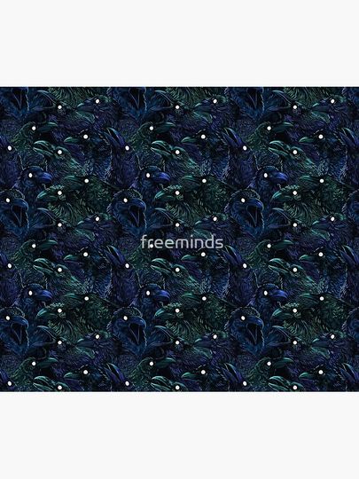 Raven pattern Throw Blanket