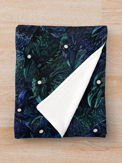 Raven pattern Throw Blanket