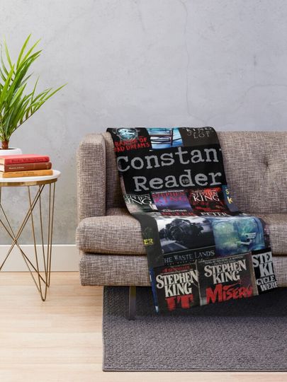 Stephen King Book Covers, Constant Reader Throw Blanket