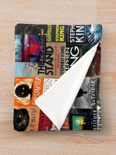 Stephen King Book Covers, Constant Reader Throw Blanket