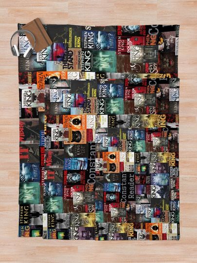 Stephen King Book Covers, Constant Reader Throw Blanket