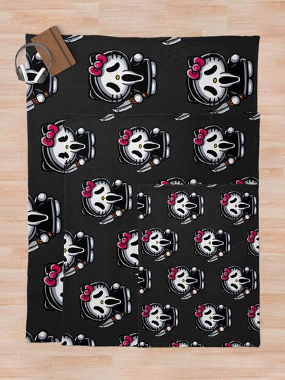 Scream Kitty Halloween  Throw Blanket