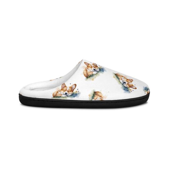 Adorable Corgi Slippers, Cozy Women's Slippers, Gift for Dog Lovers, Cute Fluffy Corgi, Fun Animal Print, Corgi Slippers, Corgi Merch