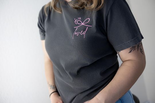 Embroidered Comfort Colors John 3:16 Loved T-Shirt - Custom name