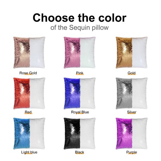 Custom Photo Sequin Pillow Design Mermaid Reversible Covers Custom Personalized Flip Reversible Sequin Pillow Magic Decorative Xmas gifts