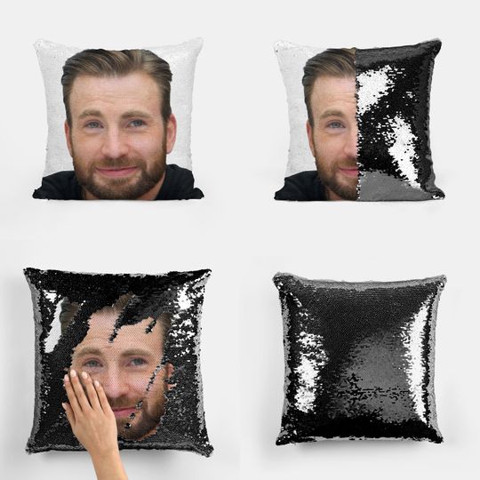 CHRIS EVANS - Fan Sequin Pillow