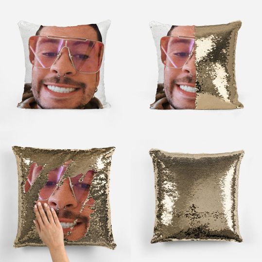 BAD BUNNY - Fan Sequin PIllow