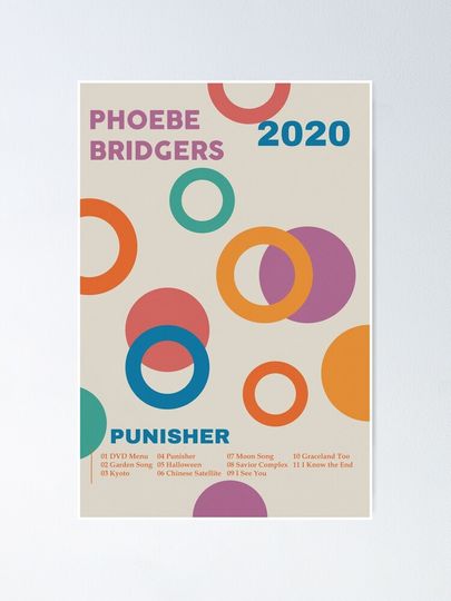 Phoebe Bridgers Punisher Tracklist Poster
