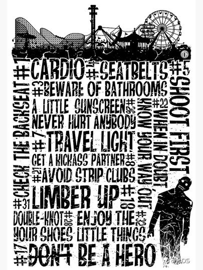 The Zombieland Rules Poster