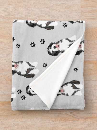 Bernedoodle Throw Blanket