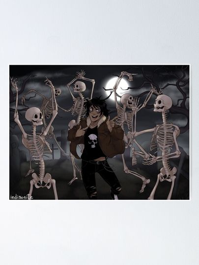Spooky Scary Skeletons Poster