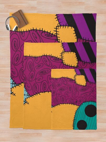 Nightmare Before Christmas Sally Pattern Throw Blanket