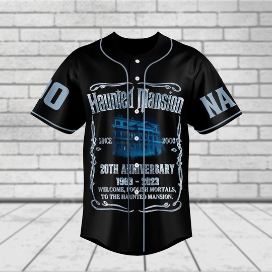 Halloween Disney Baseball Jersey, Haunted Mansion Jersey