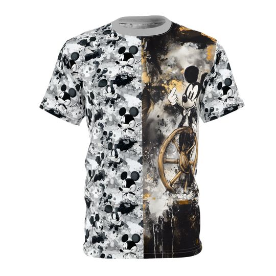 Steamboat Willie Adventure Tee, Unisex Origin of Mickey Mouse 3D Shirt