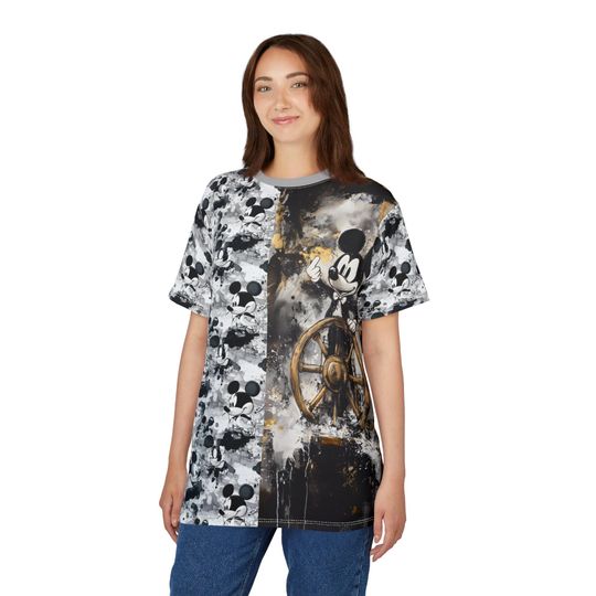 Steamboat Willie Adventure Tee, Unisex Origin of Mickey Mouse 3D Shirt