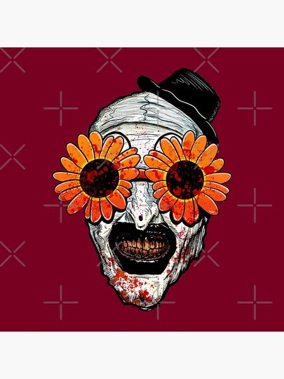 Art The Clown Terrifier 2 Sunflower Sunglasses Poster
